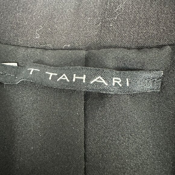T Tahari Womens Black Blazer Jacket Size L Polyester & Rayon Blend - Picture 3 of 5